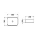 Накладная прямоугольная раковина 50 см Comforty N78109MWY-2