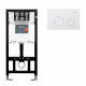 Cистема инсталляции для подвесного унитаза Comforty CF3GT1900-10WH с клавишей управления CF3BT7912WH (матовая белая)