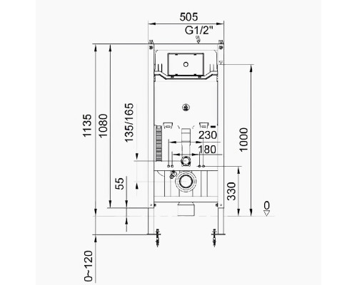 Cистема инсталляции для подвесного унитаза Comforty CF3GT1900-10WH с клавишей управления CF3BT7912WH (матовая белая)