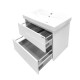 Тумба-умывальник Дублин-75 белый глянец с раковиной Comforty 8057 Comforty