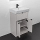 Напольная тумба-умывальник Comforty Руза-50 серый шелк с раковиной 9055RA-50