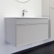 Тумба-умывальник для ванной Comforty Мадрид 80 серый шёлк с раковиной Comforty 80E