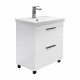 Тумба-умывальник Comforty Кама-60Н белый глянец с раковиной Comforty CF19696BX-60