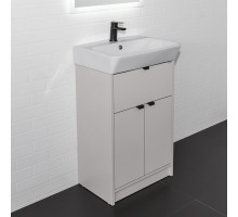 Напольная тумба-умывальник Comforty Руза-50 серый шелк с раковиной 9055RA-50