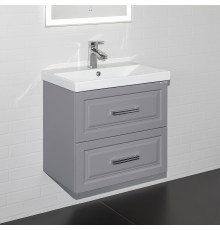 Тумба-умывальник Comforty Бросно-60П2 альпийский иней с раковиной CF19696BX-60