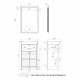 Напольная тумба-умывальник Comforty Руза-50 серый шелк с раковиной 9055RA-50