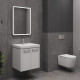 Подвесная тумба-умывальник Comforty Катунь 60ПД белая матовая с раковиной 4460