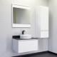 Зеркало Comforty Марсель-75 белое матовое с подсветкой