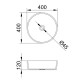 Накладная раковина 40 см Comforty CF21001 стеклянная прозрачное стекло