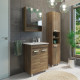 Тумба-умывальник Марио-60 дуб темный с раковиной Quadro 60 Comforty
