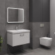 Подвесная тумба-умывальник Comforty Катунь 80П белая матовая с раковиной 4480