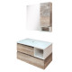 Тумба-умывальник Турин-90L дуб бежевый с раковиной Comforty 9090EL Comforty