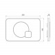 Панель смыва для инсталляции Comforty CF5097QW (белая)