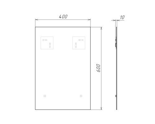 Компактное зеркало для ванной Comforty Альба 40x60