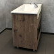 Тумба-умывальник Марио-75 дуб темный с раковиной Quadro 75 Comforty