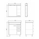 Тумба-умывальник Марио-75 дуб темный с раковиной Quadro 75 Comforty