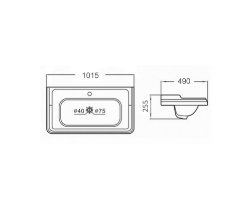 Раковина 100 см Comforty 3310