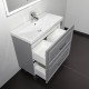 Напольная тумба-умывальник Comforty Бросно-80Н2 альпийский иней с раковиной CF19696BX-80