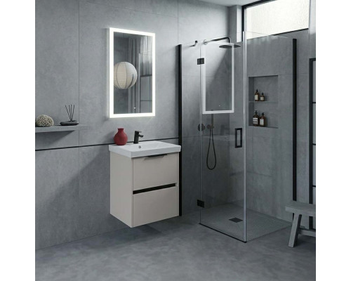 Тумба-умывальник Comforty Селенга-50 цвет cерый шелк с раковиной CF19696BX-50