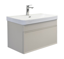 Тумба-умывальник для ванной Comforty Мадрид 80М серый шёлк с раковиной Comforty CF19595BX-80