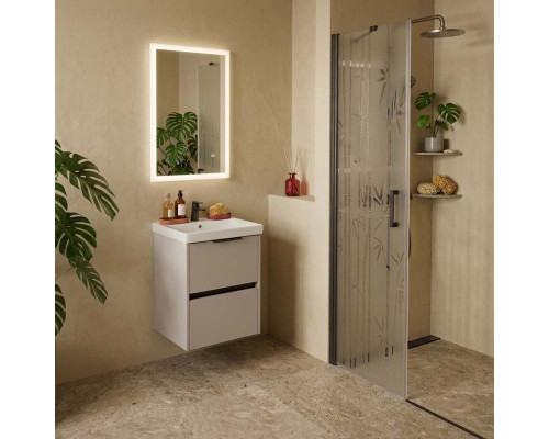 Тумба-умывальник Comforty Селенга-50 цвет cерый шелк с раковиной CF19696BX-50