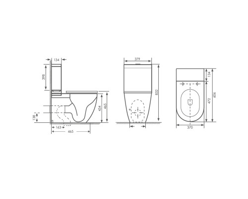 Напольный безободковый унитаз Comfroty CF41253S