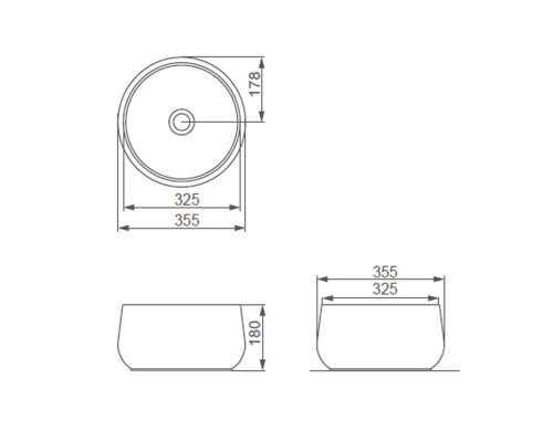 Круглая раковина чаша с высоким бортом Comforty CF3087A