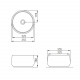 Круглая раковина чаша с высоким бортом Comforty CF3087A