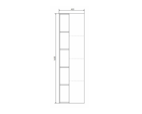 Шкаф-колонна Турин-45 дуб бежевый Comforty