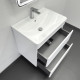 Тумба-умывальник подвесная Comforty Енисей-70П2 белый глянец c раковиной 4470