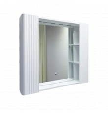 Зеркало-шкаф Comforty Ангара-90 белое, со светодиодной подсветкой и антизапотеванием