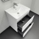 Напольная тумба-умывальник Comforty Валдай-60Н белый матовый с раковиной 4460