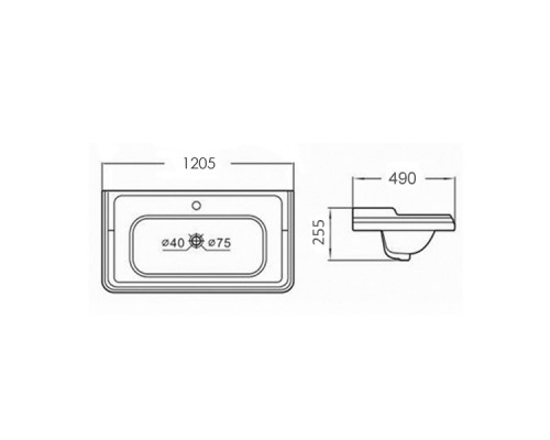 Раковина 120 см Comforty 3312