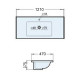 Раковина 120 см Comforty 9120E