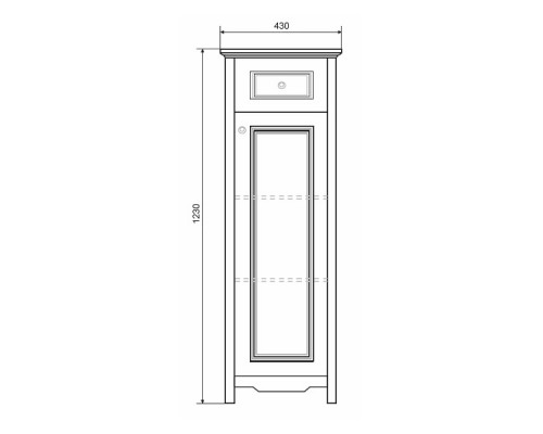 Полуколонна "Тбилиси-40" белый глянец Comforty