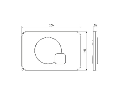 Панель смыва для инсталляции Comforty CF5097QB (матовая чёрная)