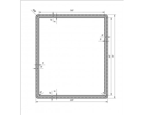 Зеркало TINY, 60 см, LED-подсветка Dreja