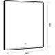 Зеркало POINT, 80x90 см, сенсорный выключатель, LED-подсветка Dreja