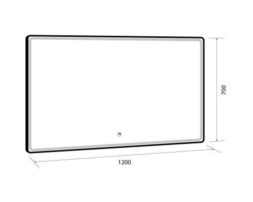 Зеркало POINT, 120x70 см, сенсорный выключатель, LED-подсветка Dreja