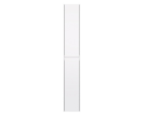 Пенал SLIM, 30 см, подвесной/напольный, универсальный, 2 дверцы, 4 стеклянные полки, белый глянец Dreja