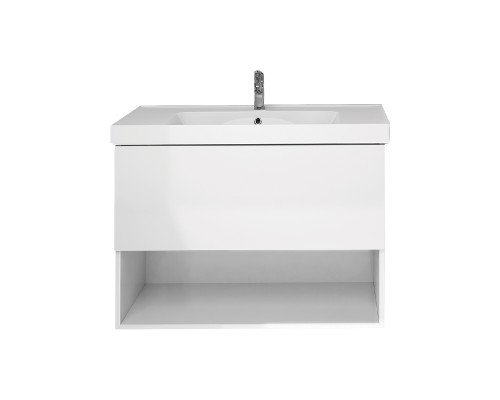 Тумба PERFECTO, 60 см, подвесная, 1 ящик, push-to-open, белый глянец Dreja