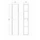 Пенал Luxury 35см, подвесной/напольный, универсальный , 2 дверцы, 2 полки, белый матовый Dreja