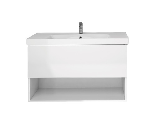 Тумба PERFECTO, 70 см, подвесная, 1 ящик, push-to-open, белый глянец Dreja