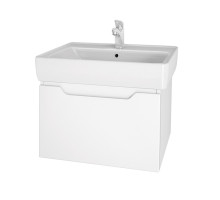 Тумба TINY, 50 см, подвесная, 1 ящик, белый глянец Dreja