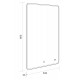 Зеркало POINT, 50x80 см, сенсорный выключатель, LED-подсветка Dreja
