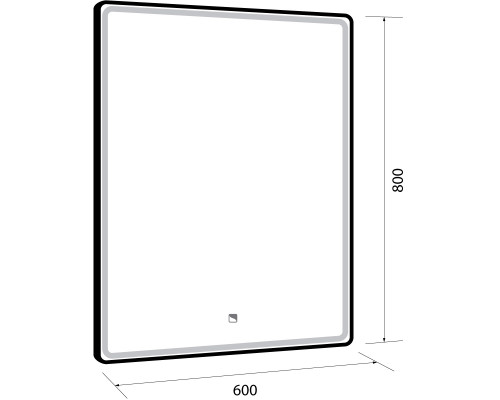 Зеркало POINT, 60x80 см, сенсорный выключатель, LED-подсветка Dreja