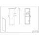 Зеркало ESBANO ES-2073 W 48x148 без подогрева