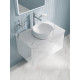 Столешница, керамогранит, 80 см, белый мрамор, Оптима Хоум (Optima Home), IDDIS, OPH80M0i89