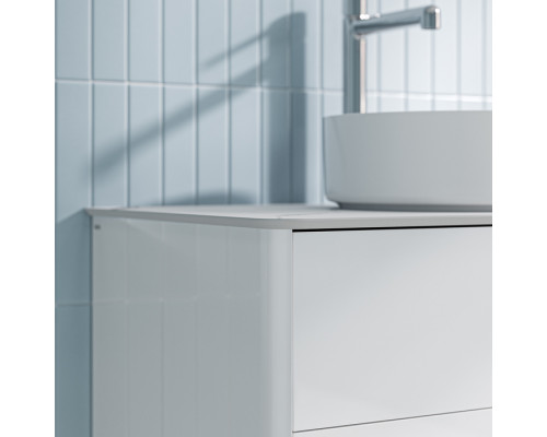 Столешница, керамогранит, 80 см, белый мрамор, Оптима Хоум (Optima Home), IDDIS, OPH80M0i89