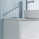 Столешница, керамогранит, 80 см, белый мрамор, Оптима Хоум (Optima Home), IDDIS, OPH80M0i89